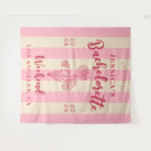 Roze Beige Welkom vrijgezellenfeest Geboortemaand  Wandkleed (Voorkant (horizontaal))