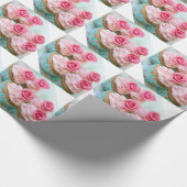 Roze beker cadeaupapier (Hoek)