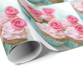 Roze beker cadeaupapier (Rol Hoek)