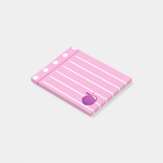 Roze bekleed post-it® notes (Schuin)