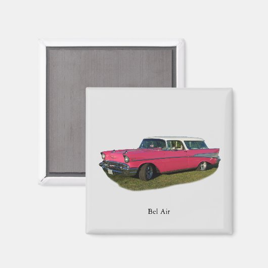 Roze Bel Air magnet (Voorkant / Achterkant)