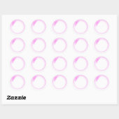 Roze bel ronde sticker (Vel)