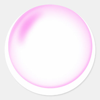 Roze bel ronde sticker