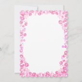 Roze bellen Baby shower uitnodiging (Achterkant)