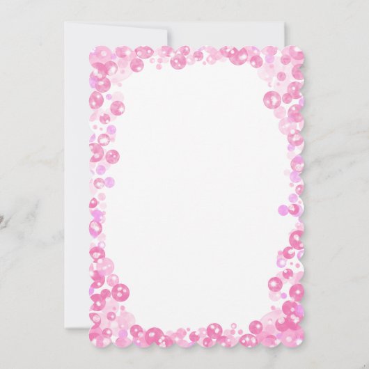 Roze bellen Baby shower uitnodiging (Achterkant)