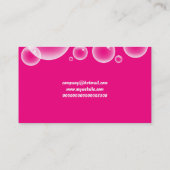 Roze bellen, bedrijfsnaam visitekaartje (Achterkant)
