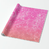 Roze bellen cadeaupapier (Uitgerold)