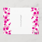 Roze bellen Confetti Tabelnummerkaarten Briefkaart (Achterkant)