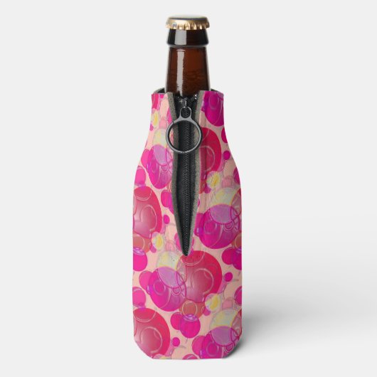 Roze bellen flesjeskoeler (Fles Achterkant)