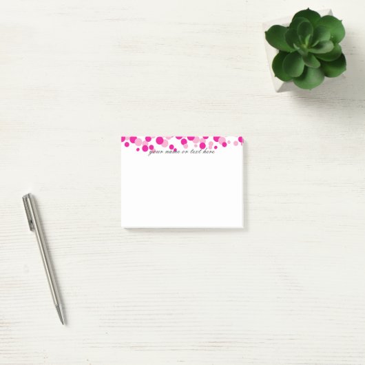 Roze bellenmonogram Post-it® notes (Kantoor)