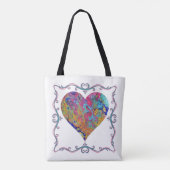 Roze belletjes Acrylkleurig Tas Drie (Achterkant)