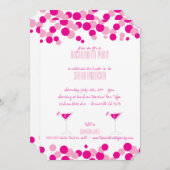 Roze belletjes Bachelorette Party Kaart (Voorkant / Achterkant)