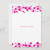 Roze belletjes Bachelorette Party Kaart (Achterkant)