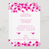 Roze belletjes Bachelorette Party Kaart (Voorkant / Achterkant)