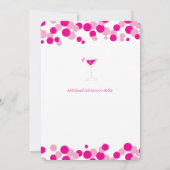 Roze belletjes Bachelorette Party Kaart (Achterkant)