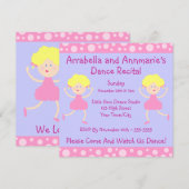 Roze belletjes Dance Overweging Uitnodiging (Voorkant / Achterkant)