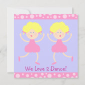 Roze belletjes Dance Overweging Uitnodiging (Achterkant)