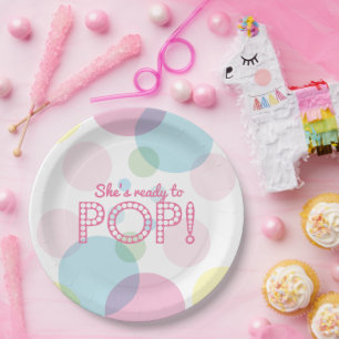 Roze belletjes klaar voor Pop Bord Baby shower pap