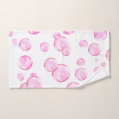 Roze belletjes op wit bad handdoek (Handdoek)