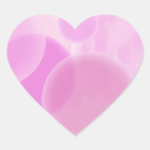 Roze belletjes ticker hart sticker