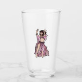 Roze Belly Dancer Glas (Voorkant)