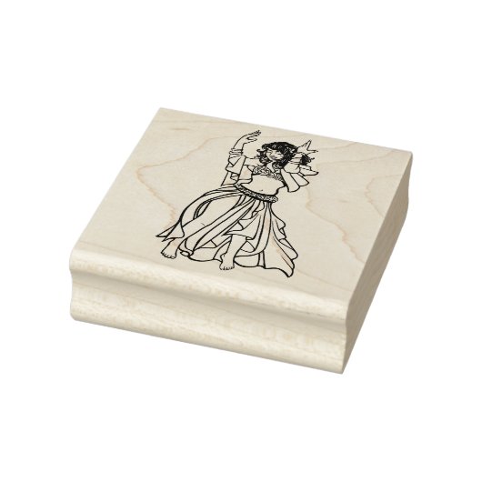 Roze Belly Dancer Rubberstempel (Stempel)