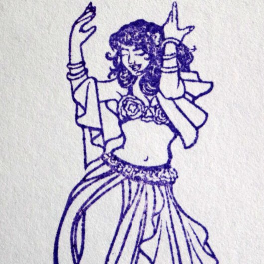 Roze Belly Dancer Rubberstempel