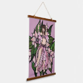 Roze Belly Dancer Shimmy Hangend Wandkleed (Gebogen)