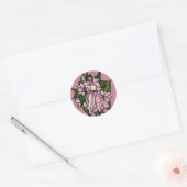 Roze Belly Dancer Shimmy Ronde Sticker (Envelop)