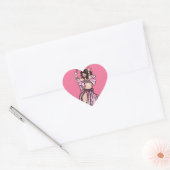 Roze Belly Dancer Valentijnsdag Heart Hart Sticker (Envelop)