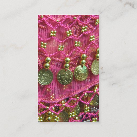 Roze Belly Dansend Visitekaartje (Achterkant)