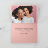 Roze Belofte Voor Altijd Mijn Vriendin Moederdag Feestdagen Kaart (Binnen)