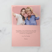 Roze Belofte Voor Altijd Mijn Vriendin Moederdag Feestdagen Kaart (Binnen)