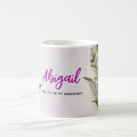 Roze ben mijn bruidsmeisje Mok (Center)