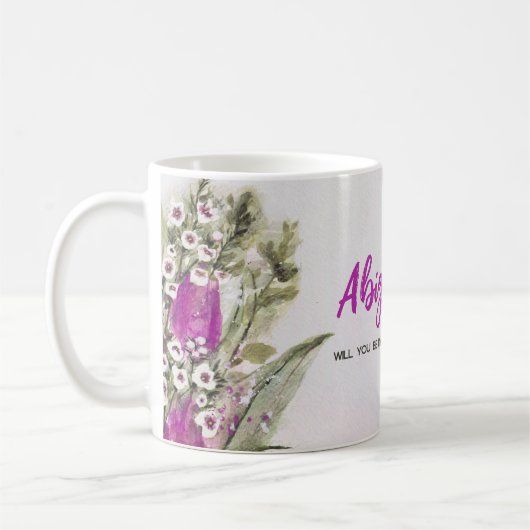 Roze ben mijn bruidsmeisje Mok (Links)