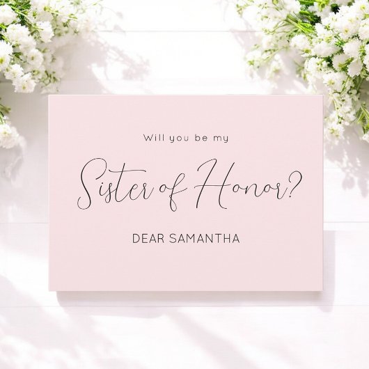 Roze ben Mijn zuster van de Uitnodiging van het Ma