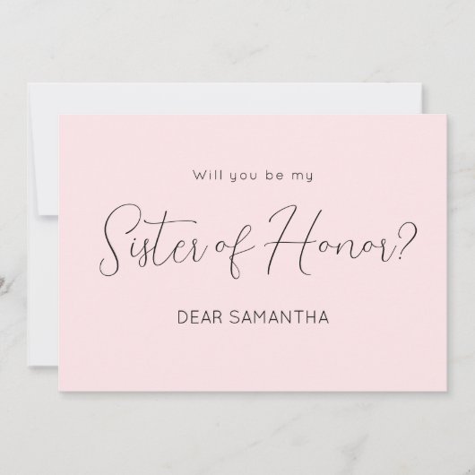 Roze ben Mijn zuster van de Uitnodiging van het Ma (Voorkant)