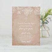 Roze Benoeming Uitnodiging, Baby Girl Kaart (Staand voorkant)