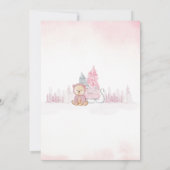 Roze Beren Baby shower Kaart (Achterkant)