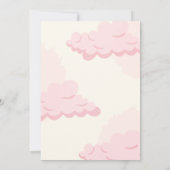 Roze beren babyshower uitnodiging (Achterkant)