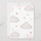 Roze Beren ballon Baby shower Invitation Kaart (Achterkant)