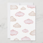 Roze Beren ballon Bearly Wait Baby shower Kaart (Achterkant)