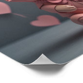 Roze Beren ballon Poster (Hoek)