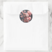 Roze Beren ballon Ronde Sticker (Tas)