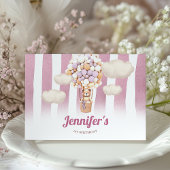 Roze Beren ballonnen eerste uitnodiging voor meisj