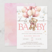 Roze Beren ballonnen kunnen we nauwelijks wachten  Kaart (Voorkant / Achterkant)