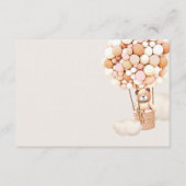 Roze Beren ballonnen ledige behuizingskaart Informatiekaartje (Voorkant)