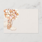 Roze Beren ballonnen ledige behuizingskaart Informatiekaartje (Achterkant)