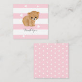 Roze Beren hart dank u nota Kaarten Notitiekaartje (Voorkant / Achterkant)