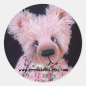 Roze beren sticker (Voorkant)
